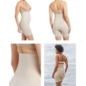 TC Fine Intimates Shape Away Hi-Waist Thigh Slimmer - 4099 Nude Beige Size Large